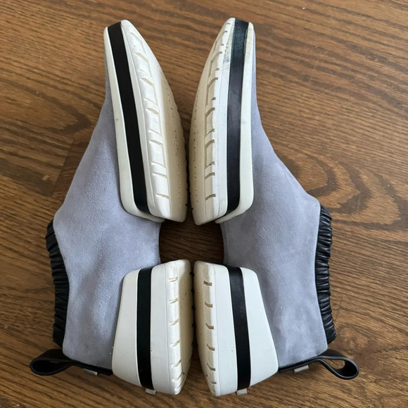 Stuart Weitzman 612 Dove Tail Blue Gray Suede leather sneakers Women’s size 8.5 - Picture 9 of 16